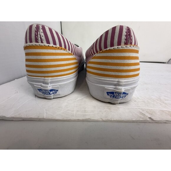 Vans unisex striped blue red Yellow slip on sneakers size MENS 7 WOMENS 8.5 - Picture 8 of 8